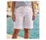 AXONE ARI1 - Bermuda blanc en coton et polyester : le chic estival infroissable-1