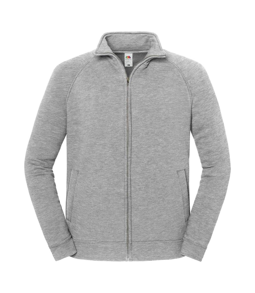 Veste De Survêtement Iconic Premium Homme Gris Clair Chiné Fruit Of The Loom-1