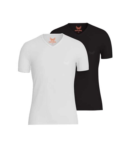 x2 t-shirt noir/blanc homme kaporal jift - 3xl