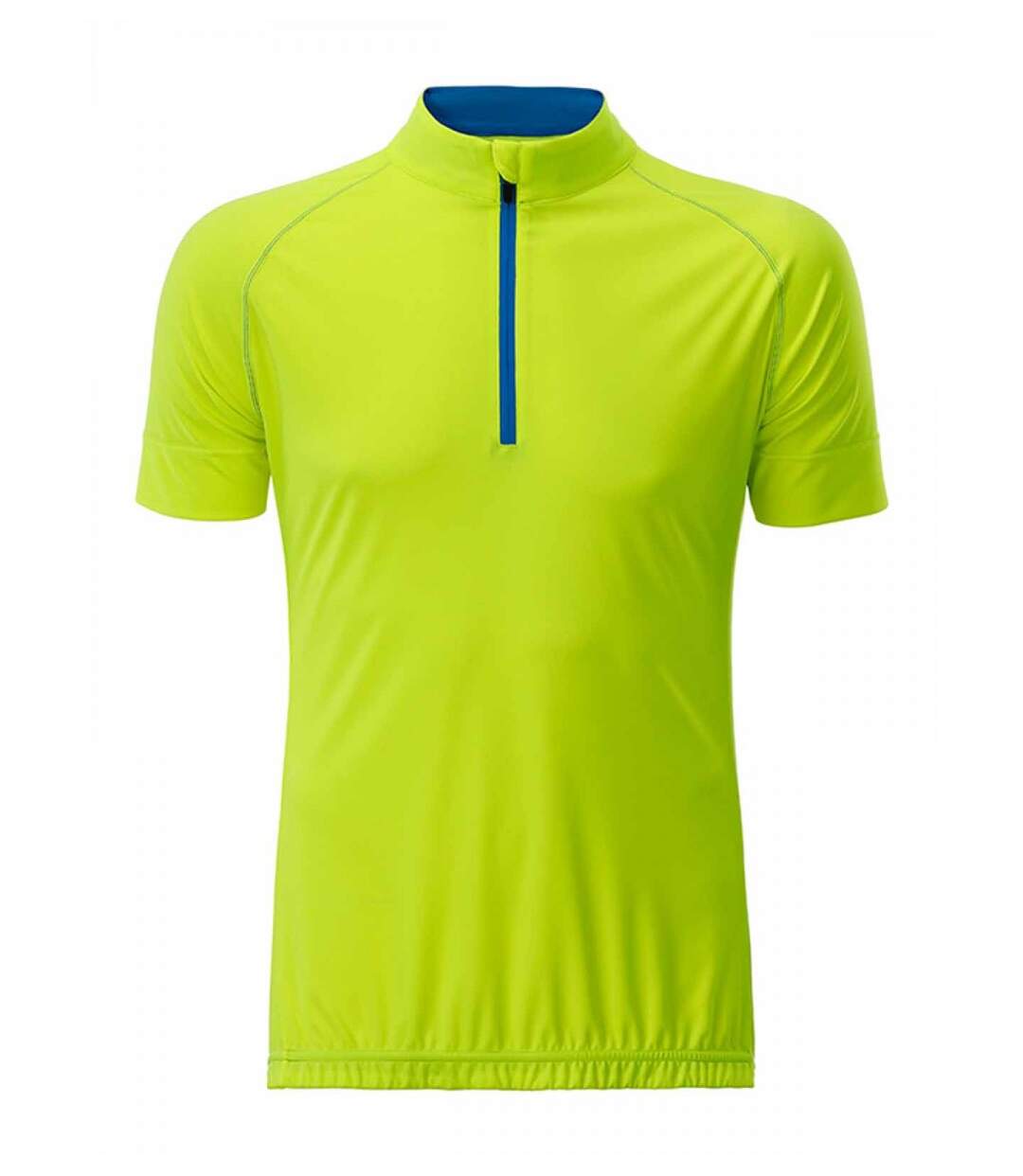 maillot cycliste demi zip - HOMME - JN514 - jaune vif-1