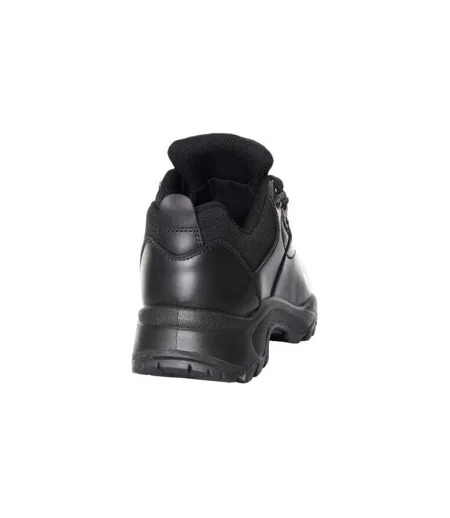 Mens Footwear Industry Full Grain Leather Safety Shoes Black Mascot