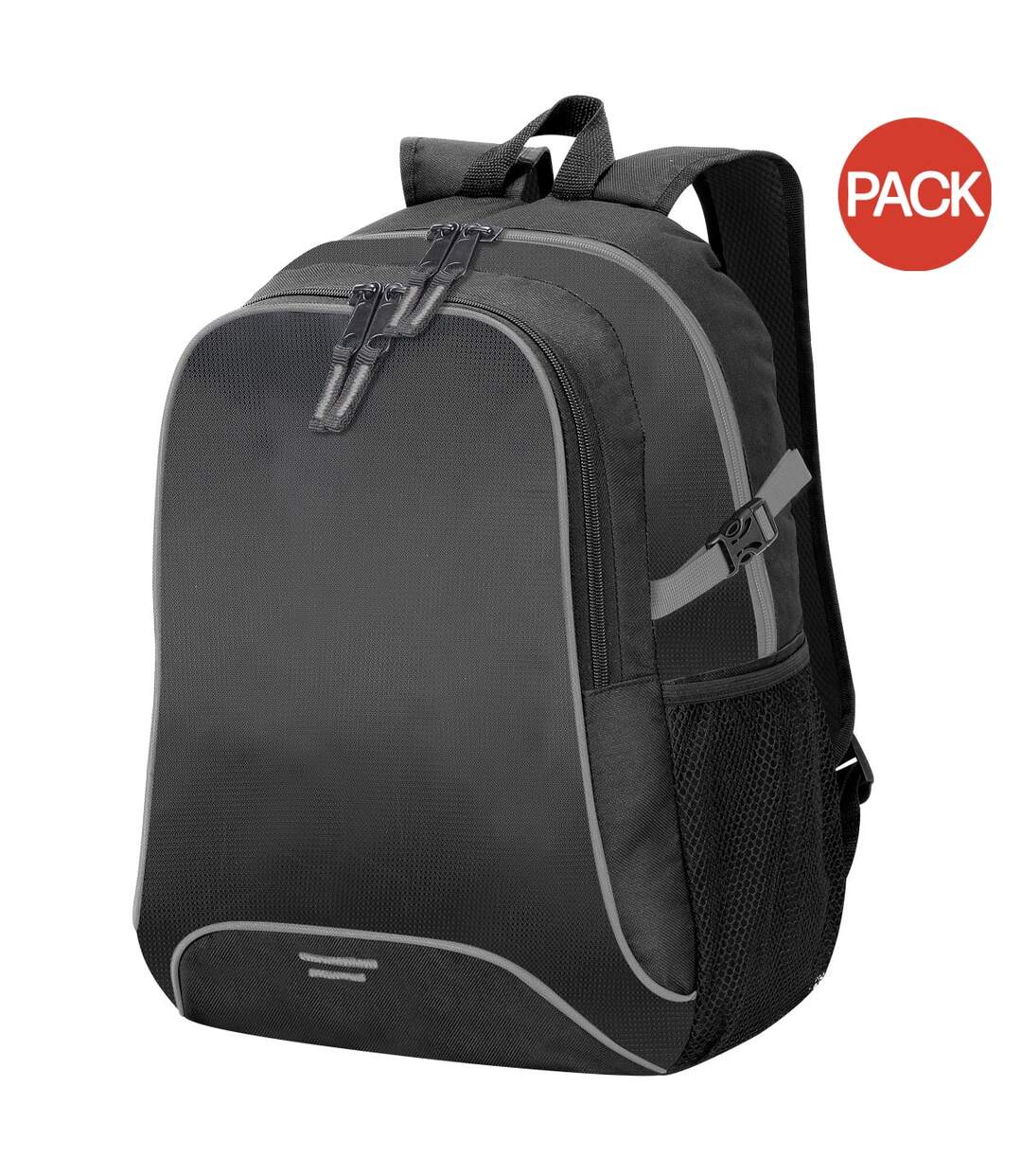 Lot de 2  Osaka sac à dos basique 30 litres taille unique noir/gris clair Shugon-1