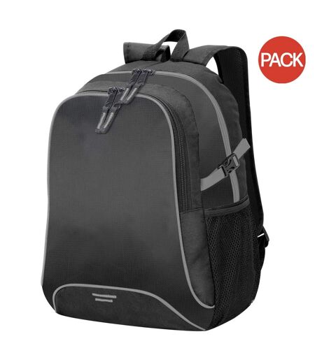 Lot de 2  Osaka sac à dos basique 30 litres taille unique noir/gris clair Shugon