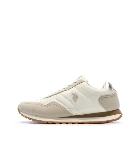 Baskets blanches/beiges femme us polo assn fs1