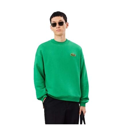 Sweat Style Badge Accent Adulte Vert Lacoste