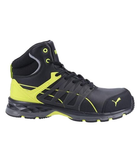 Puma Safety Mens Velocity 2.0 Mid Leather Safety Boots (Yellow/Black) - UTFS7577