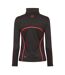 Womens/ladies Long-sleeved Golf Top Black Puma-2