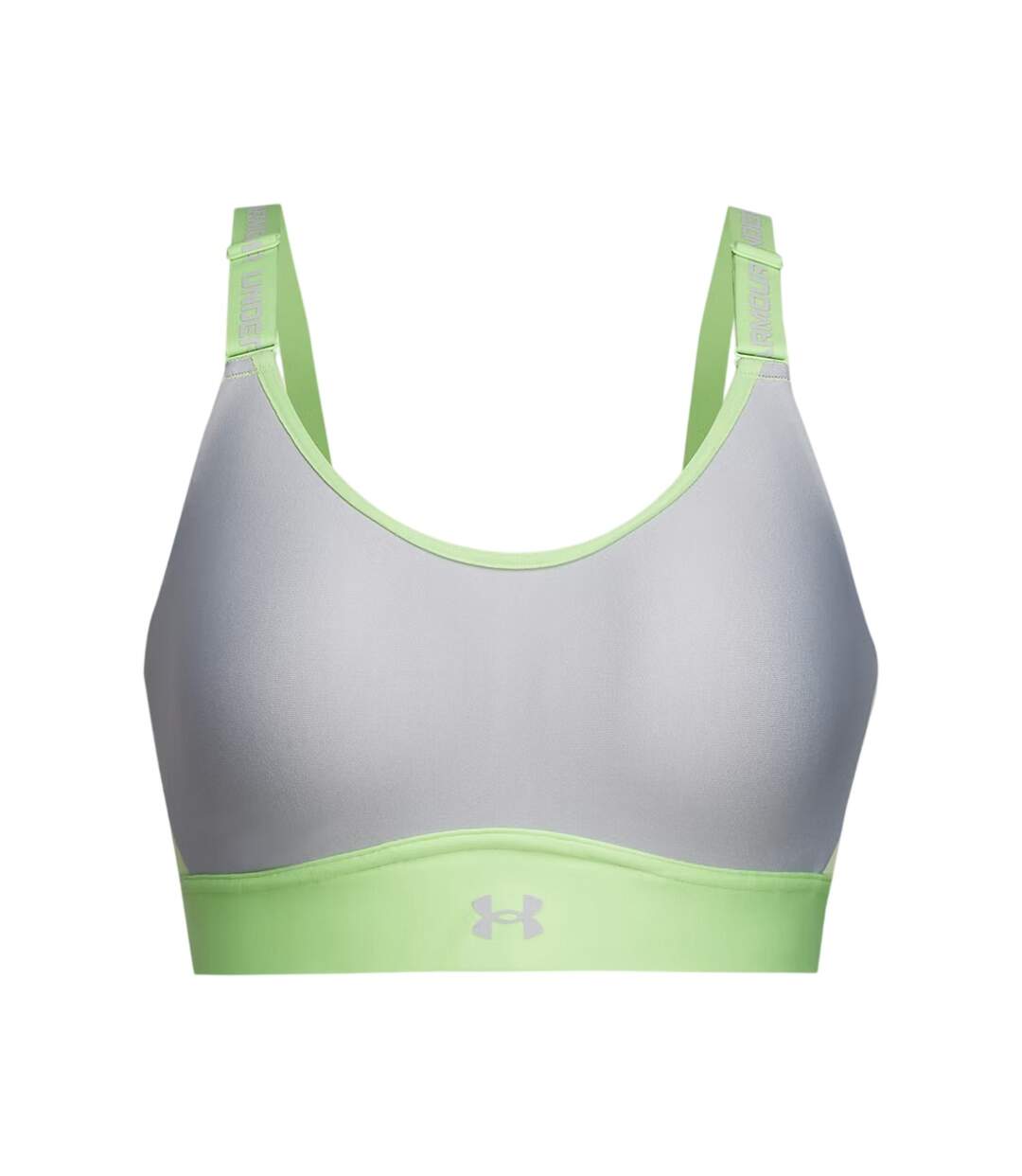 Womens/ladies Infinity Medium Impact Sports Bra Lime Under Armour-2