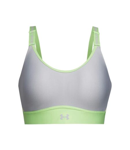 Womens/ladies Infinity Medium Impact Sports Bra Lime Under Armour