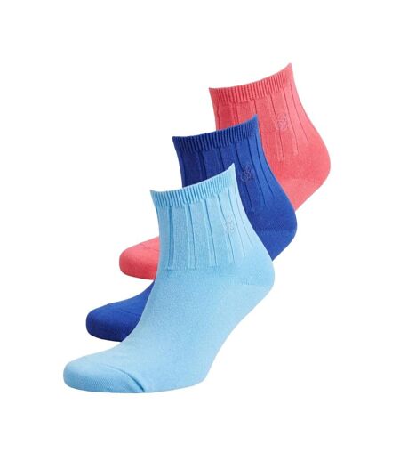 Chaussettes Bleu/Marine/Rose Femme Superdry Ankle Sock - 36/38