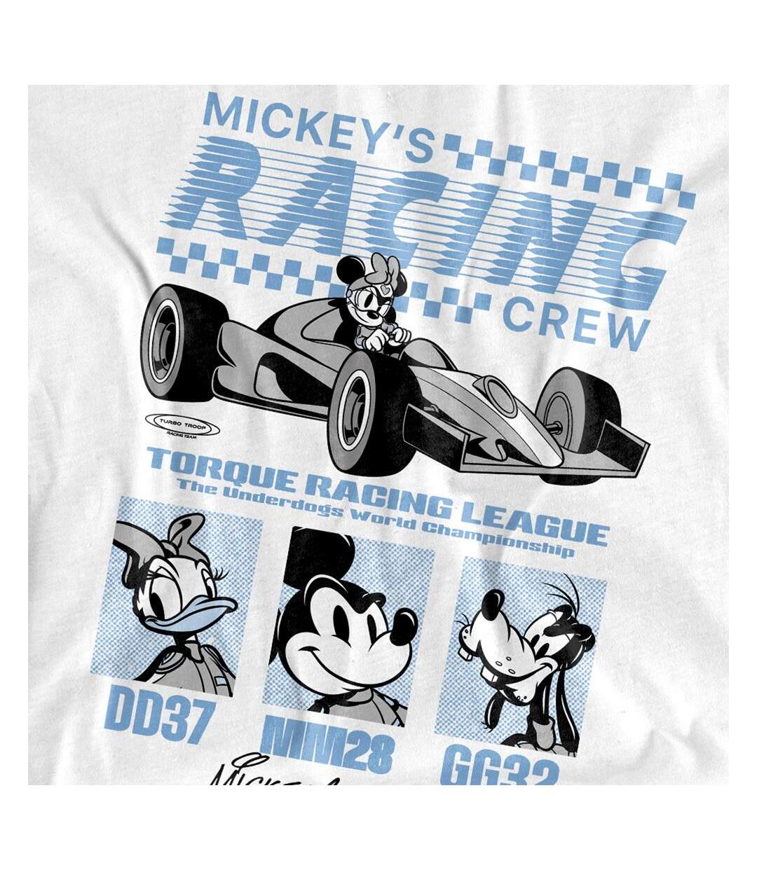 T-shirt Torque Racing League Femme Blanc Disney-4