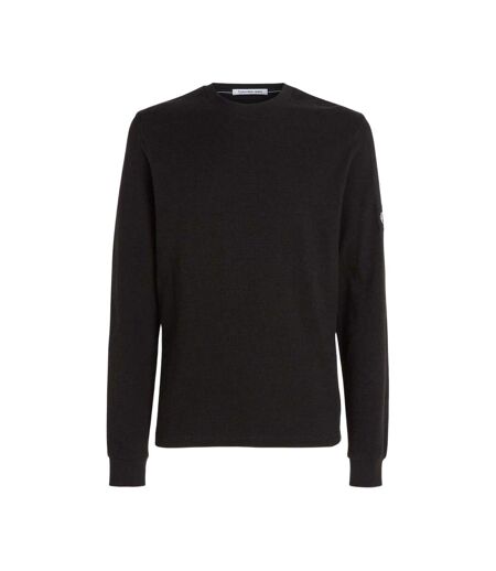 Mens Waffle Long-sleeved Top Black Calvin Klein