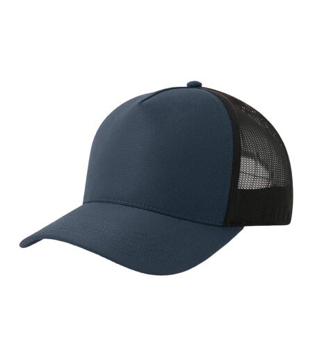 Casquette Trucker Motif/style 5 Panneaux Dempo Bleu Marine Noir Atlantis Headwear