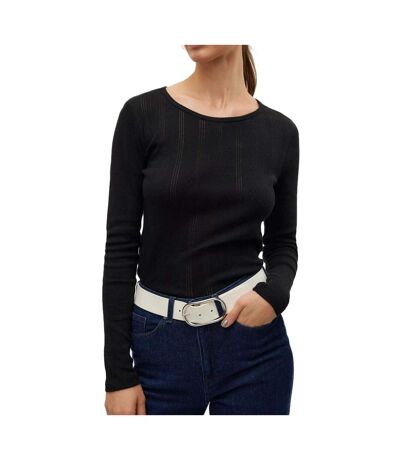 T-Shirt manches longues noir femme vero moda lisa - l