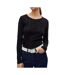 T-Shirt manches longues noir femme vero moda lisa - l-1