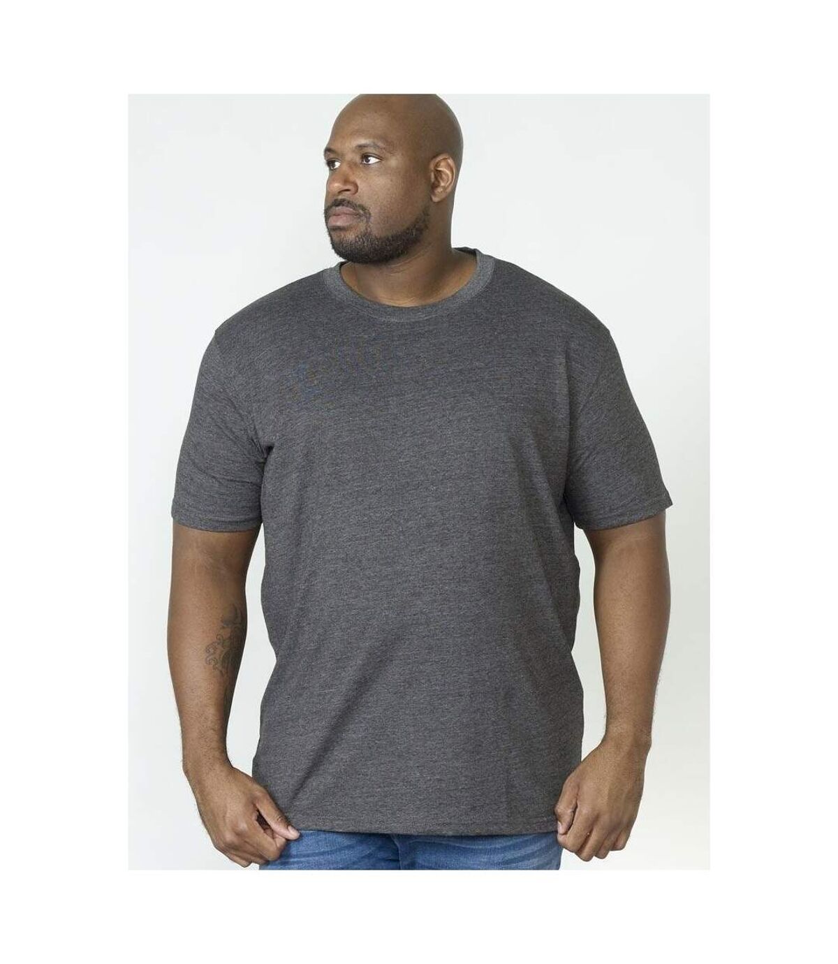 Duke Mens Flyers-2 Crew Neck T-Shirt (Charcoal Melange)