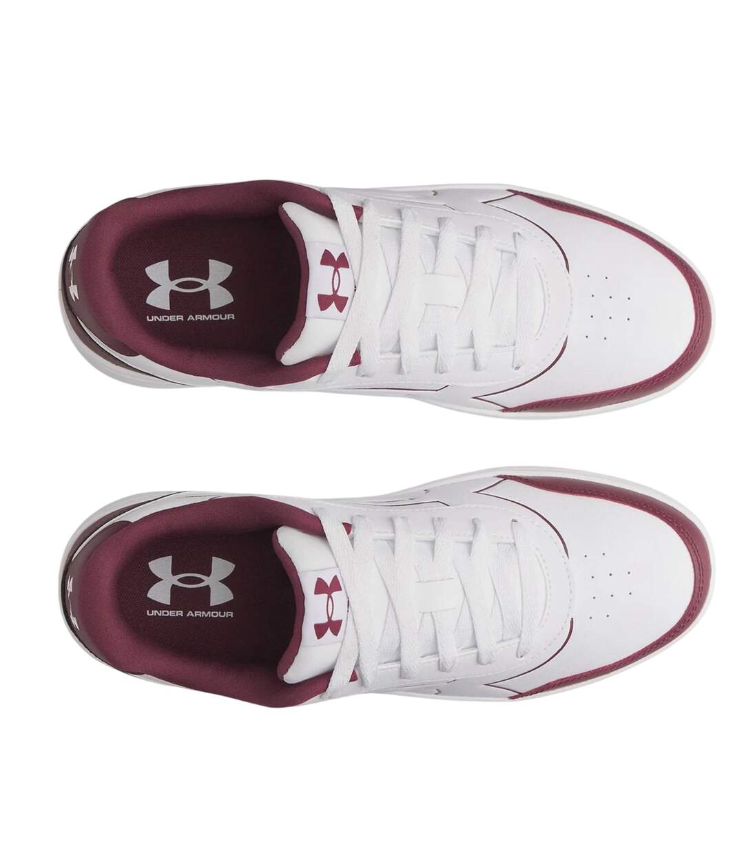 Baskets Tempo Homme Blanc Bordeaux Foncé Under Armour-2