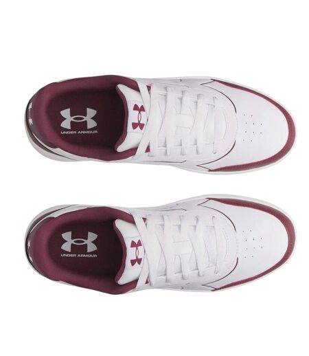Baskets Tempo Homme Blanc Bordeaux Foncé Under Armour