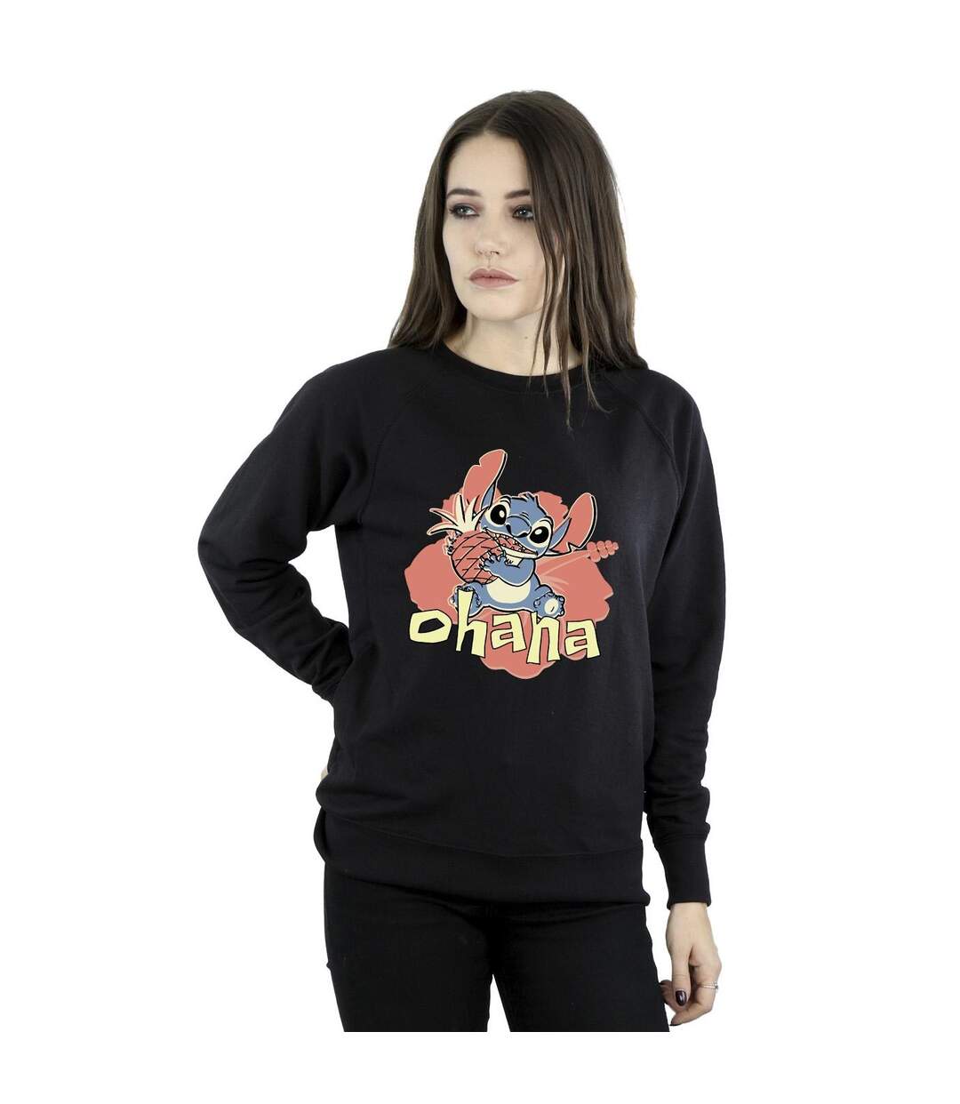 Disney - Sweat LILO AND STITCH OHANA PINEAPPLE - Femme (Noir) - UTBI22803-2