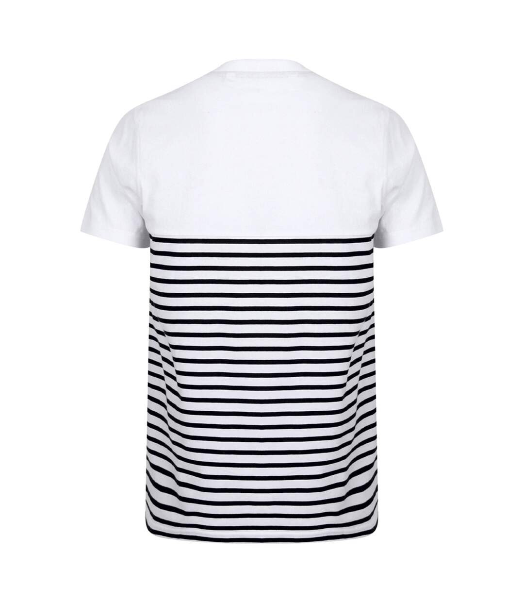 T-shirt breton adulte blanc / bleu marine Front Row