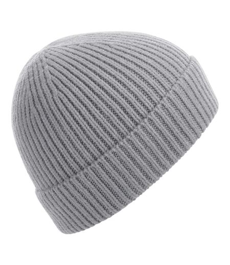Bonnet Unisexe Adulte En Tricot Côtelé Gris Clair Beechfield