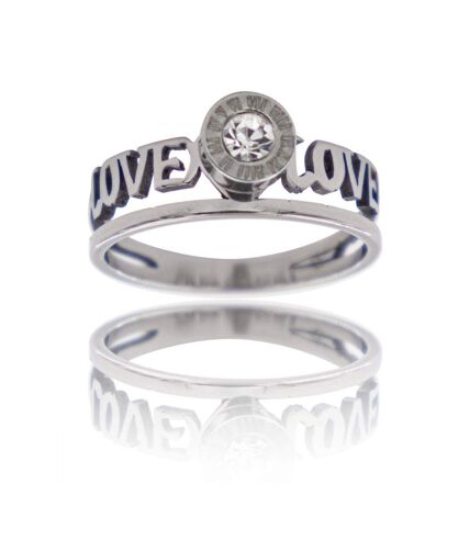 Bague Femme Acier Solitaire LOVA