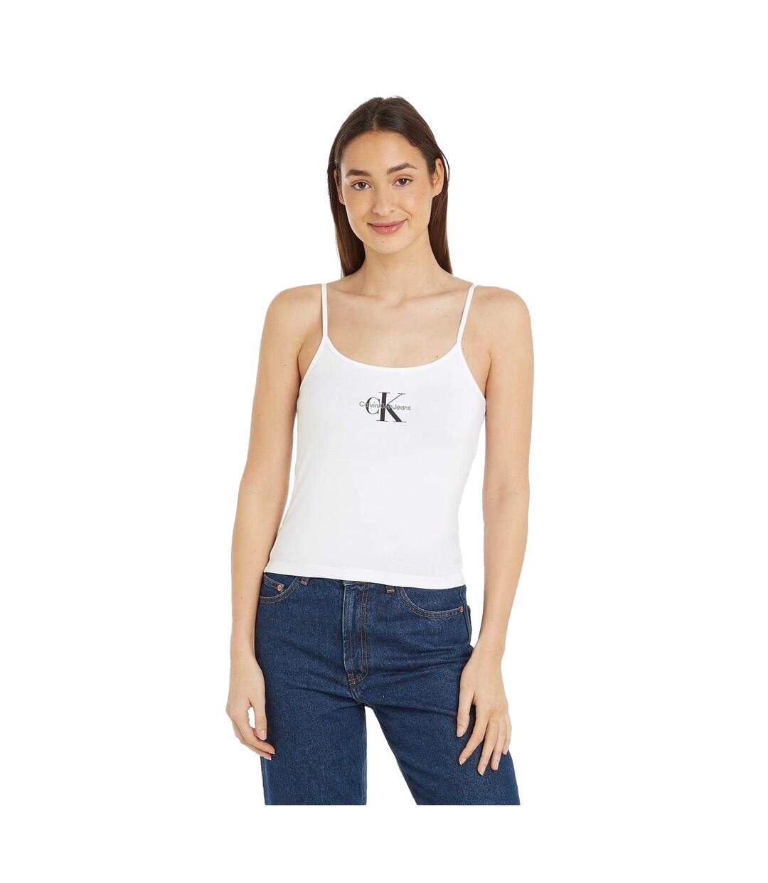 Débardeur Bretelles Fines Femme Blanc Vif Calvin Klein-2