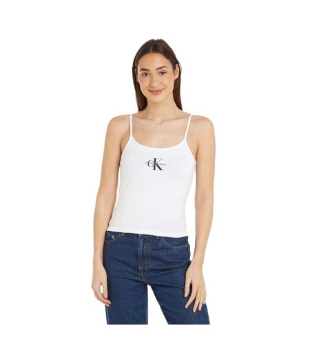 Débardeur Bretelles Fines Femme Blanc Vif Calvin Klein