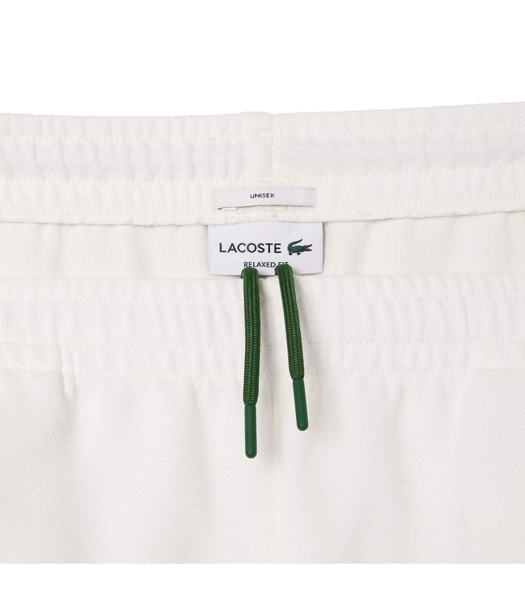 Unisex Adult Pique Relaxed Fit Jogging Bottoms Cream Lacoste-2