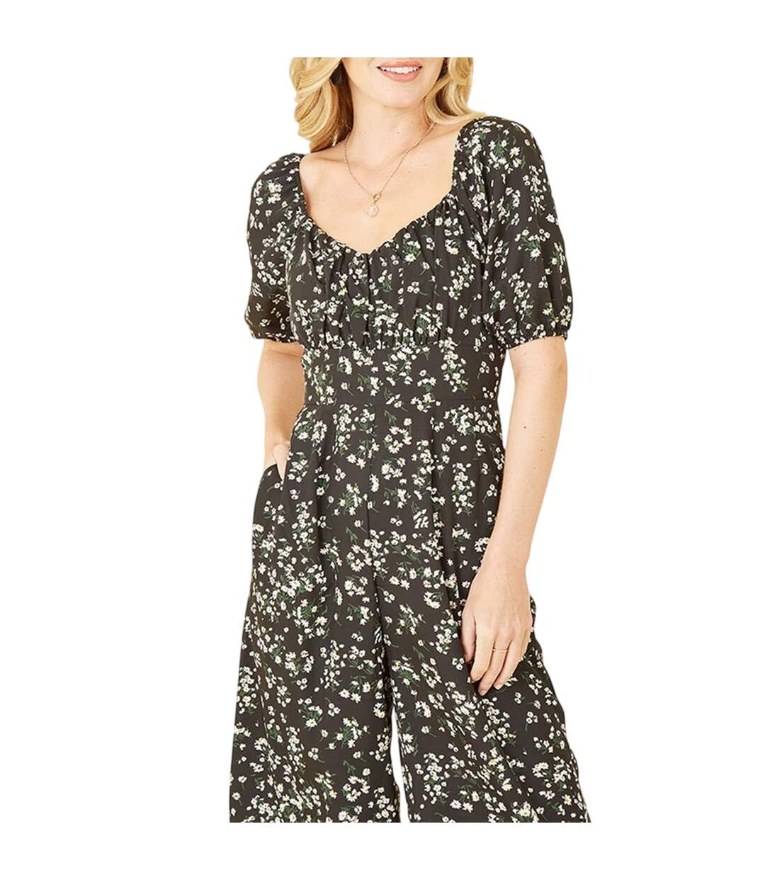 Womens/ladies Daisy Sweetheart Jumpsuit Black Mela London-4