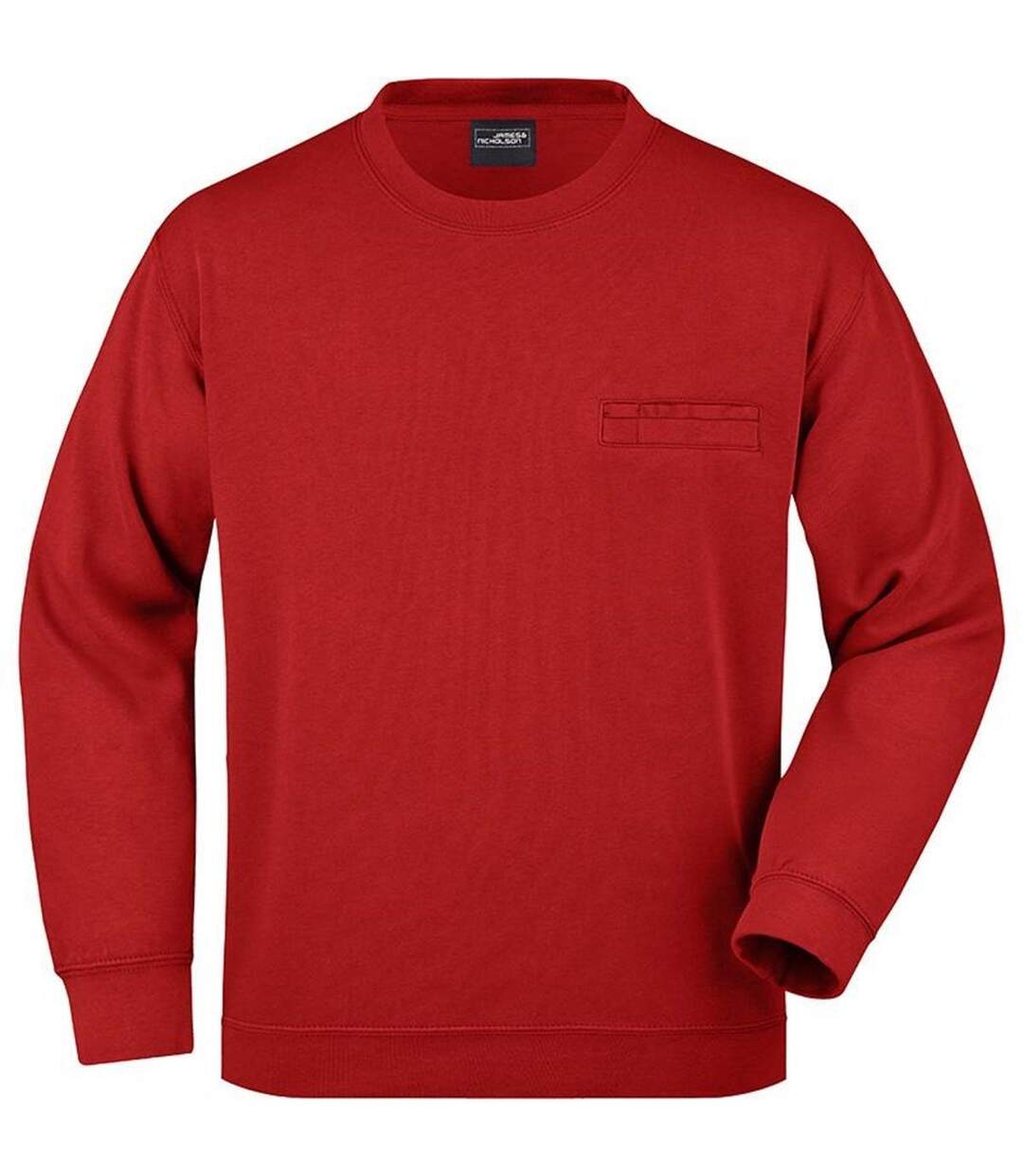 Sweat avec poche poitrine - Homme - JN924 - rouge