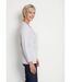 Gilet long boutonné brodé perlé col V-3