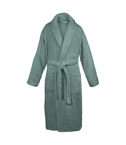 Unisex adults organic bathrobe with hood green ARTG