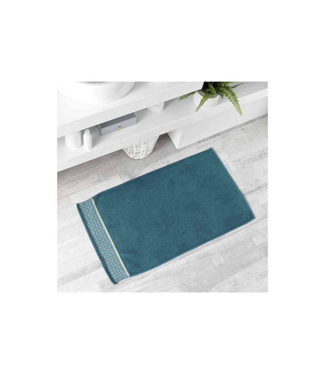 Tapis de Bain Jacquard Belina 50x85cm Bleu-1