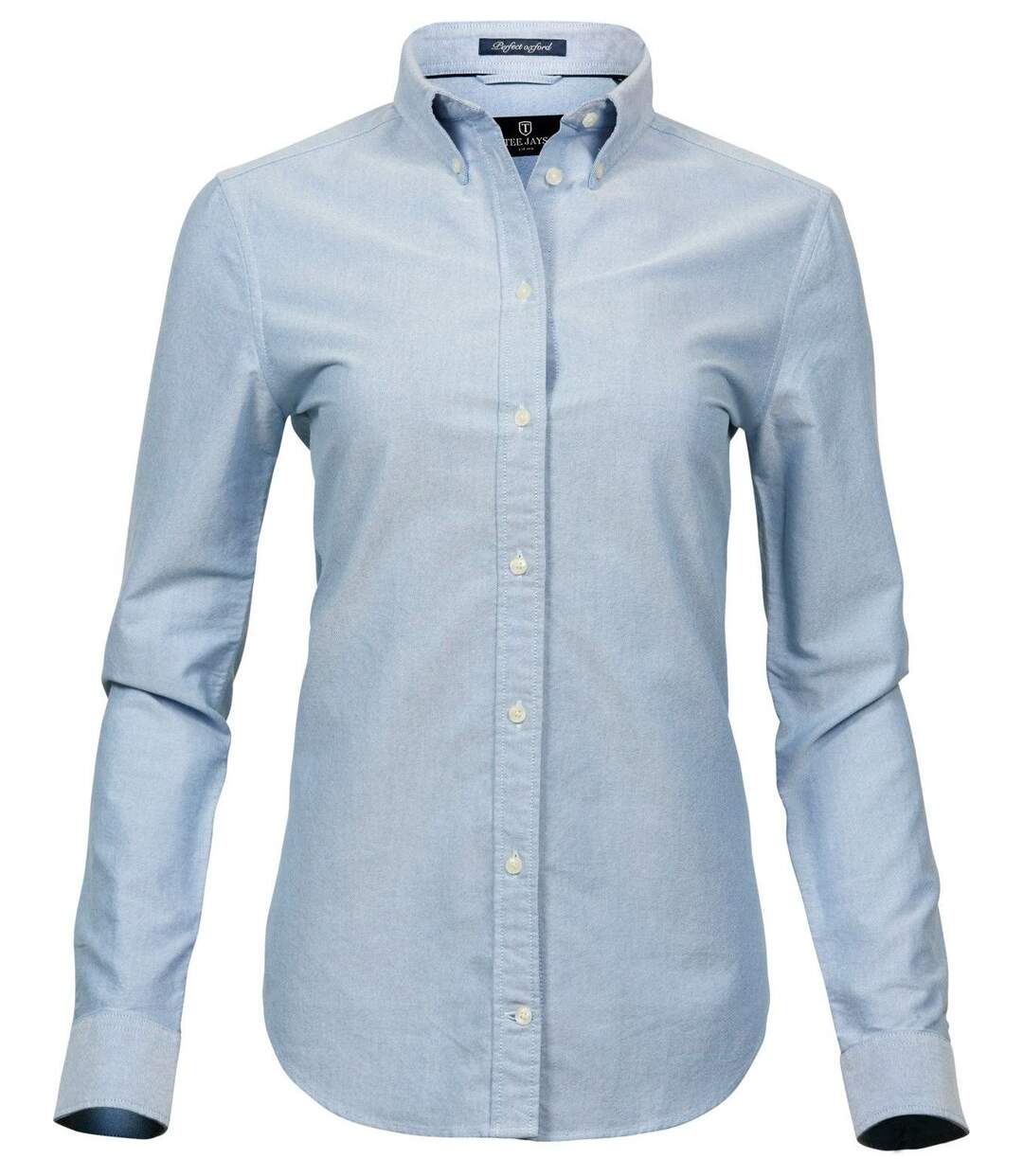 Chemise femme Oxford - 4001 - bleu clair - manches longues-1