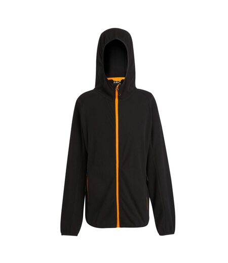 Regatta Mens Navigate Full Zip Fleece Jacket (Black/Orange Pop)