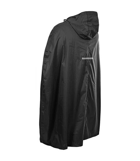 Trespass Qikpac Unisex Hooded Waterproof Packaway Poncho (Black)