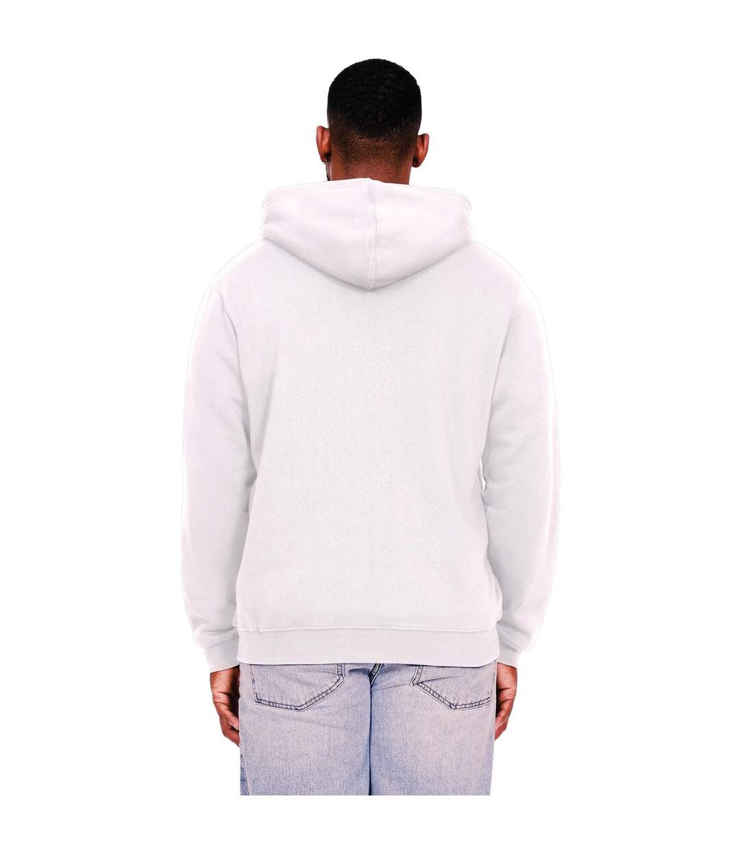 Mens Core Ringspun Cotton Full Zip Hoodie White Casual Classics-2
