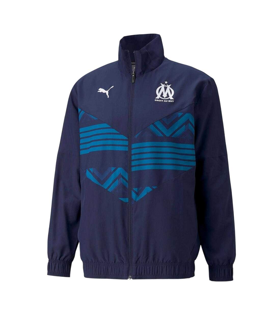 Mens Prematch Olympique De Marseille Fc Jacket Navy Puma-2