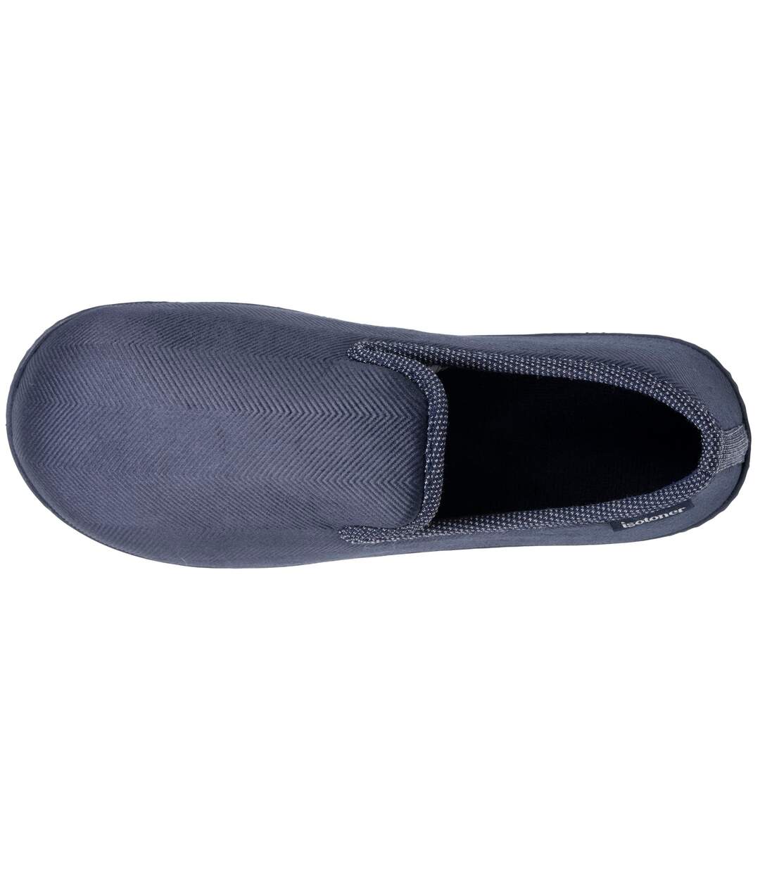 Isotoner Chaussons Charentaises homme velours, semelle ergonomique, mousse à mémoire forme, confort usage quotidien-2