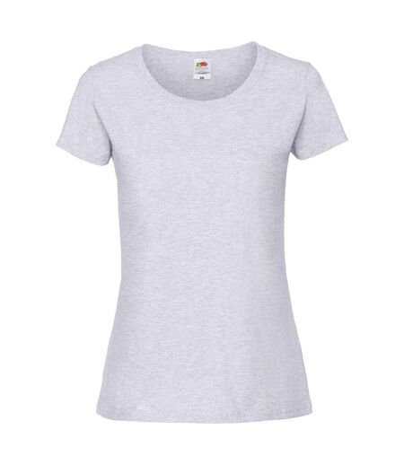 T-shirt ajusté femmes gris pâle Fruit of the Loom