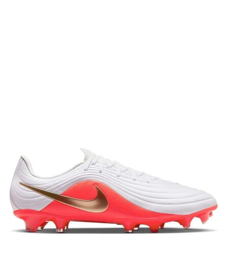 Mens Tiempo Academy Firm Ground Football Boots White Red Nike