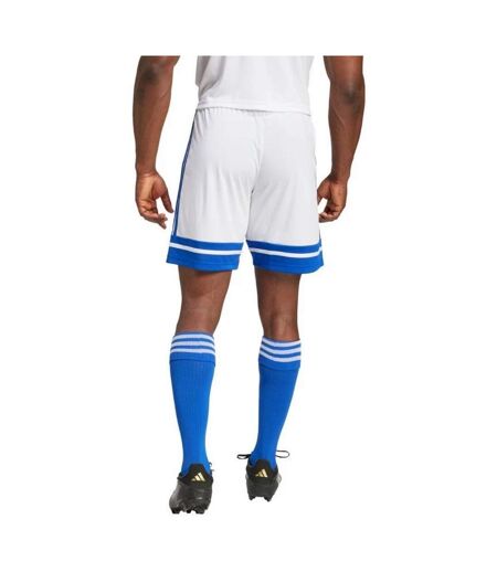 Short Squadra Homme Blanc Bleu Adidas