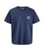 T-shirt Motif/style Logo Homme Bleu Marine Foncé Jack And Jones-1