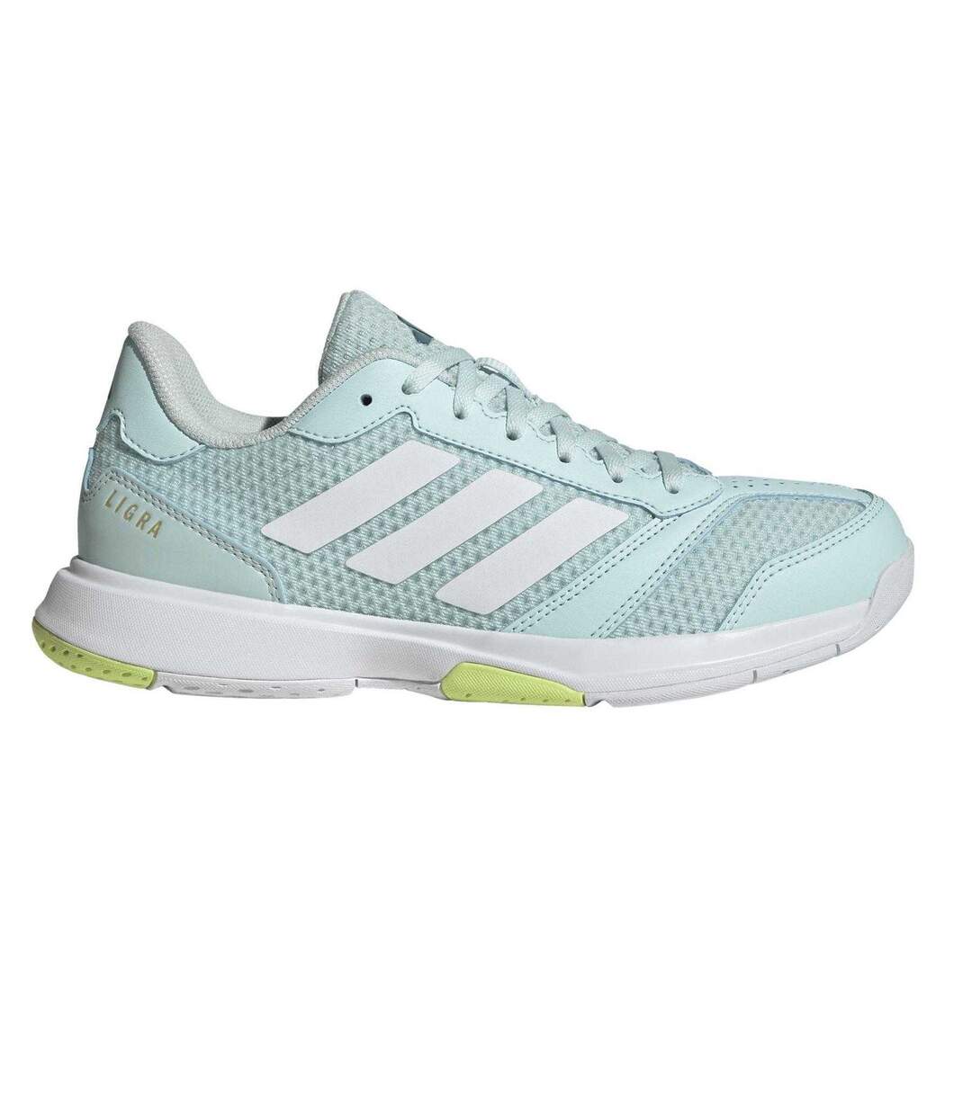 Chaussures De Volley-ball Femme Turquoise Pâle Blanc Jaune Adidas-1
