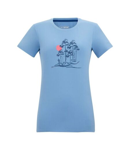 Womens/ladies Fingal Trees Stretch T-shirt Washed Denim Regatta