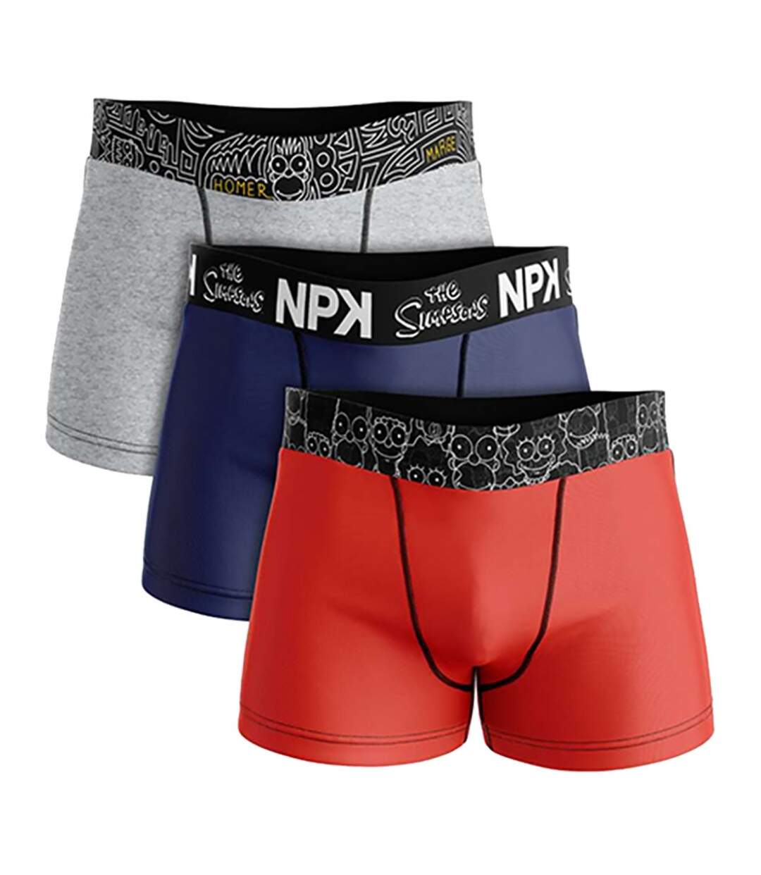 Boxer No Publik Featuring Simpsons Homme Confort et Fantaisie en Coton -Assortiment modèles photos selon arrivages- - Pack de 6-2