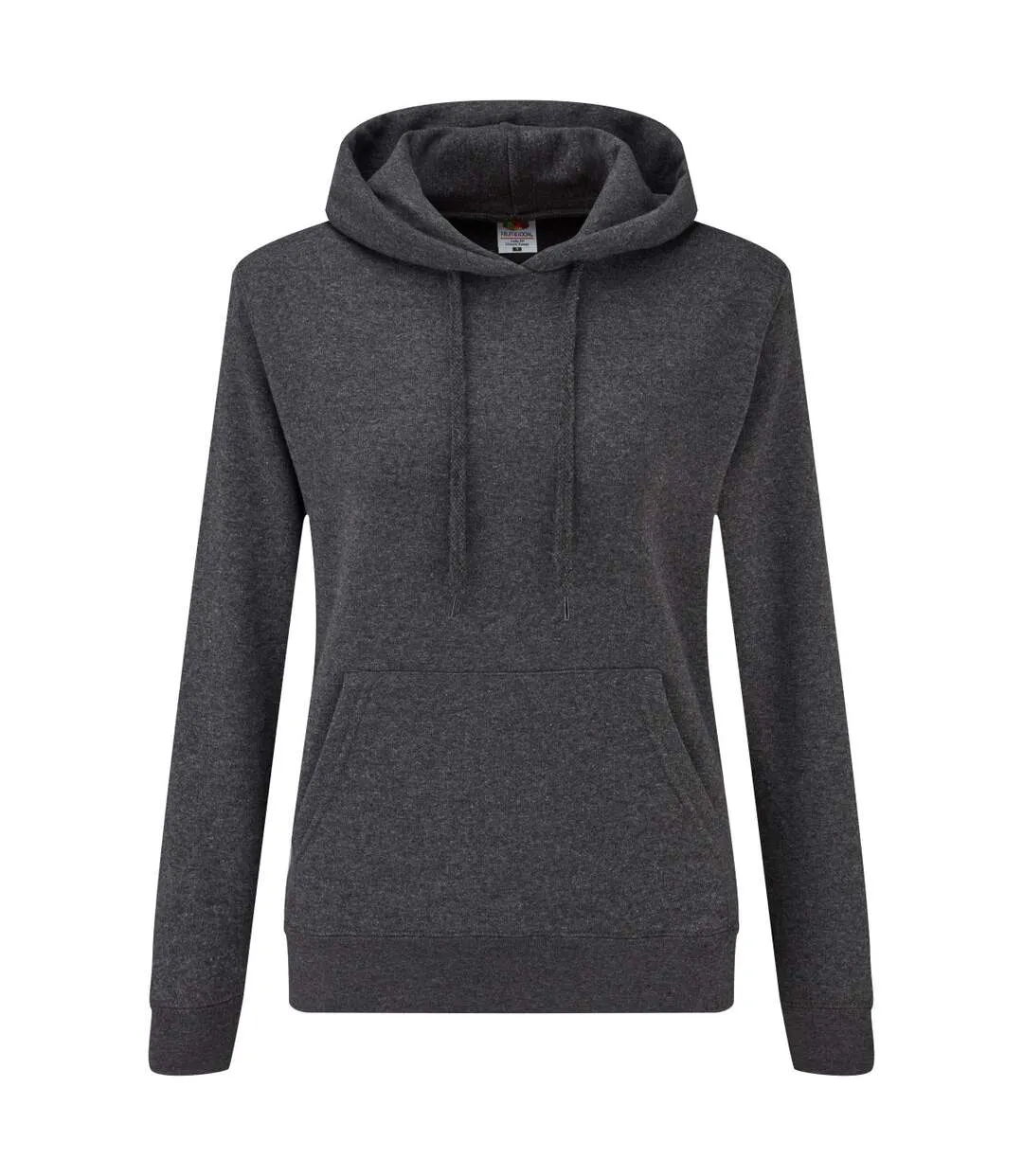 Sweat À Capuche Classic Femme Gris Foncé Fruit Of The Loom-1