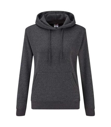Sweat À Capuche Classic Femme Gris Foncé Fruit Of The Loom