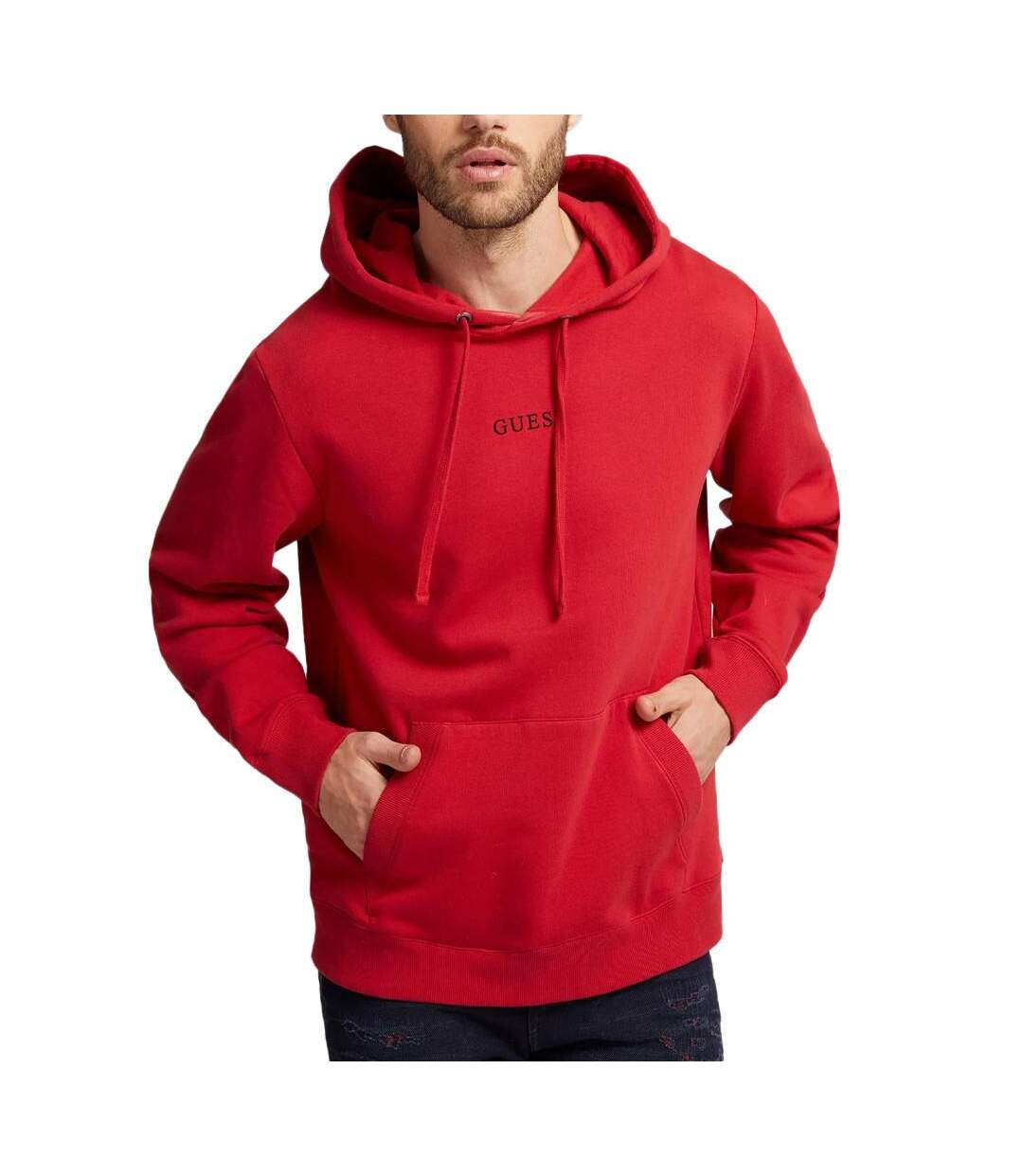 Sweat à capuche Rouge Homme Guess Essential - L-1